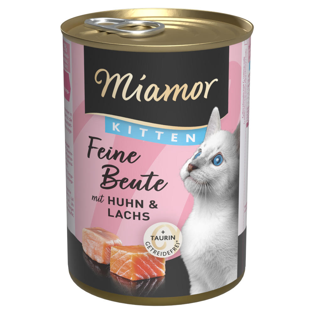Miamor Voordeelpakket  Feine Beute Kitten 12 x 400 g Kattenvoer - Kip & Zalm