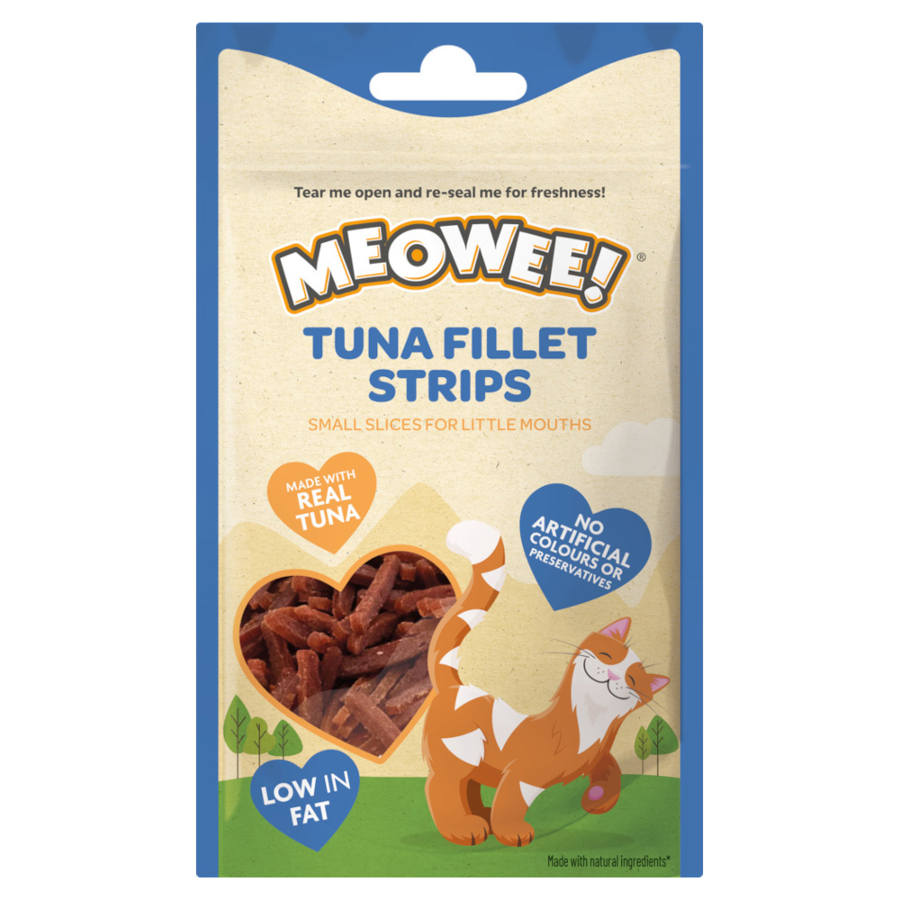 Meowee! 35g Miauwee! Tonijnfiletreepjes kattensnacks