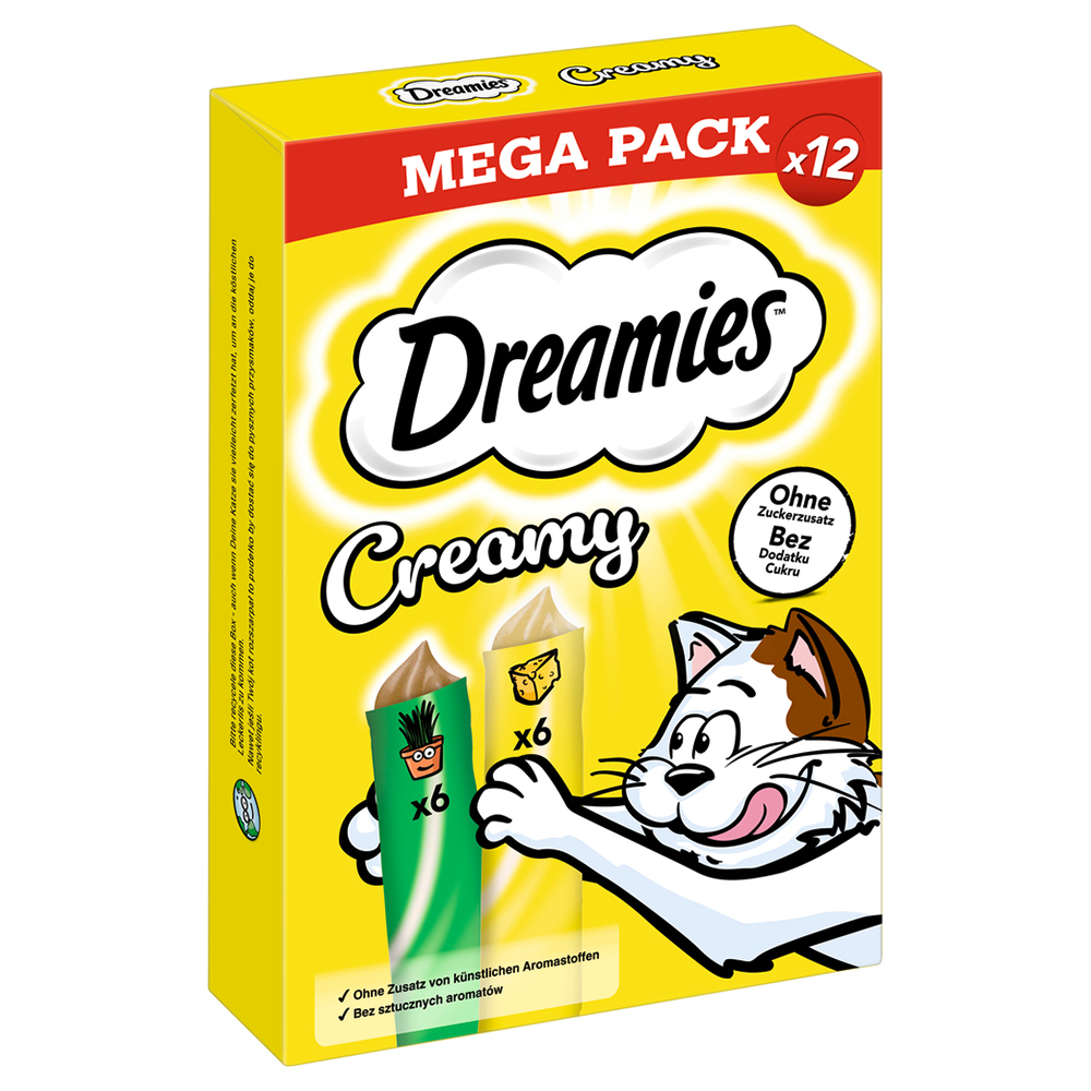 Dreamies Creamy Snacks - Catnip & Kaas (12 x 10 g)