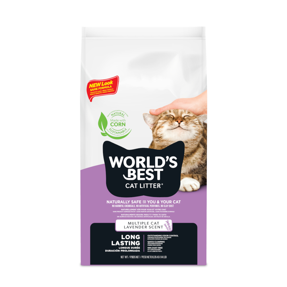 World's Best Kattenbakvulling Meerdere Katten Lavendel - 6,35 kg