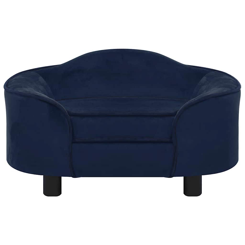 vidaXL Hondenbank 67x47x36 cm pluche blauw