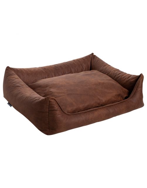 MaxxNobel Orthopedische Sofa lederlook/teddy Cognac Large 100x80 cm