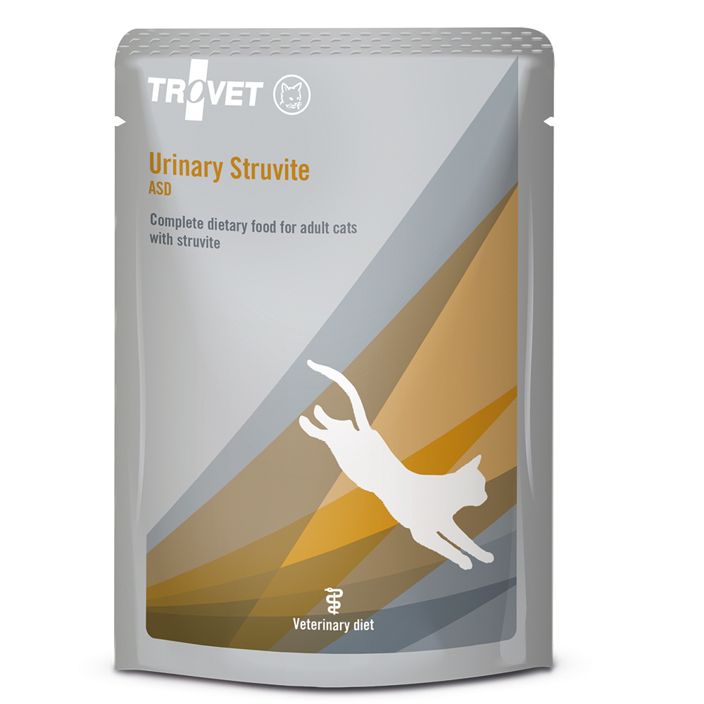Trovet 12x85g  Urinary Struvite Kip, Varken & Zalm ASD natvoer voor katten