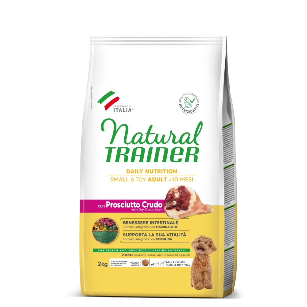 Trainer Natural Dog Natural Trainer Adult Small & Toy met rauwe ham (Prosciutto Crudo) - 2 kg