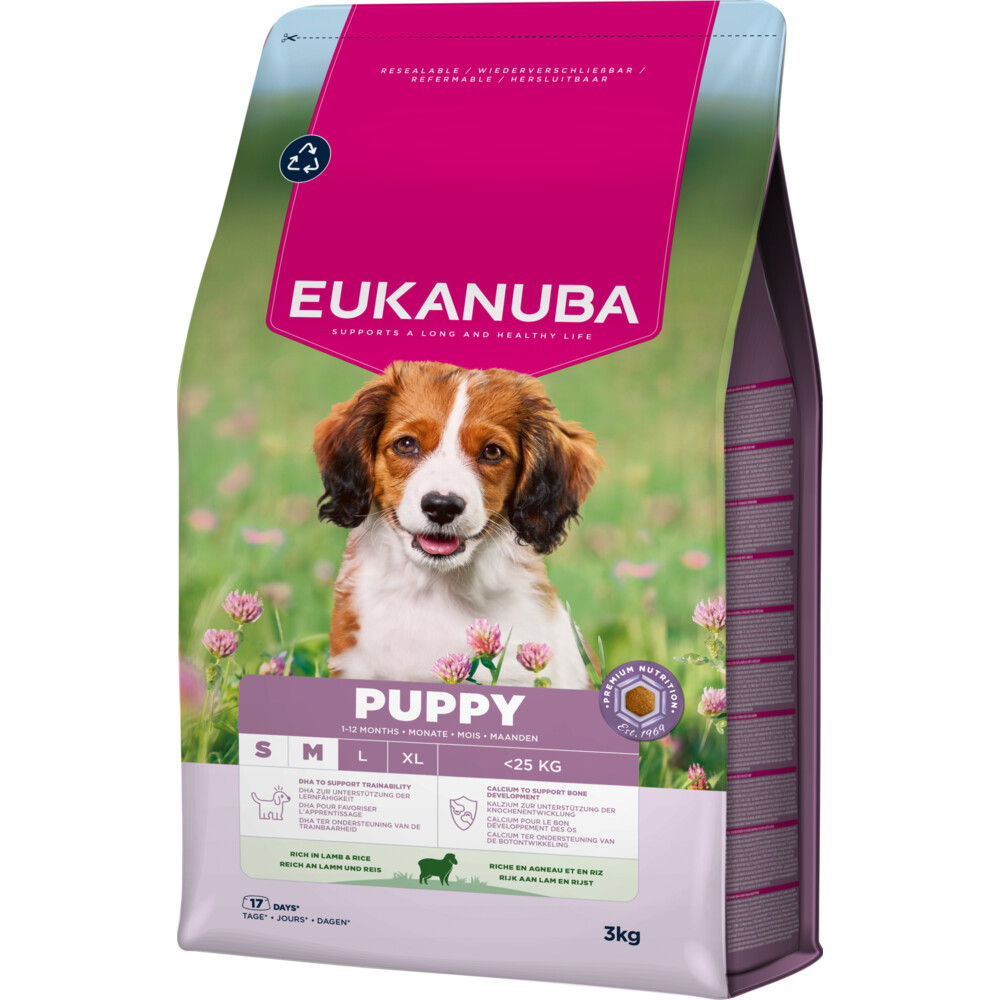 Eukanuba 3x  Life Care Dog Puppy&Junior Small/Medium Hondenvoer Lamb&Rice 3 kg