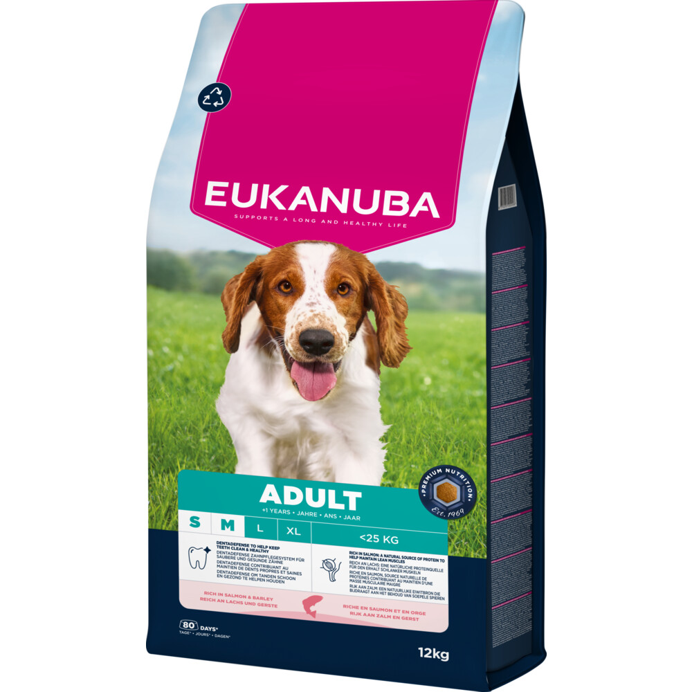 Eukanuba Life Care Dog Adult Small/Medium Hondenvoer Salmon&Barley 12 kg