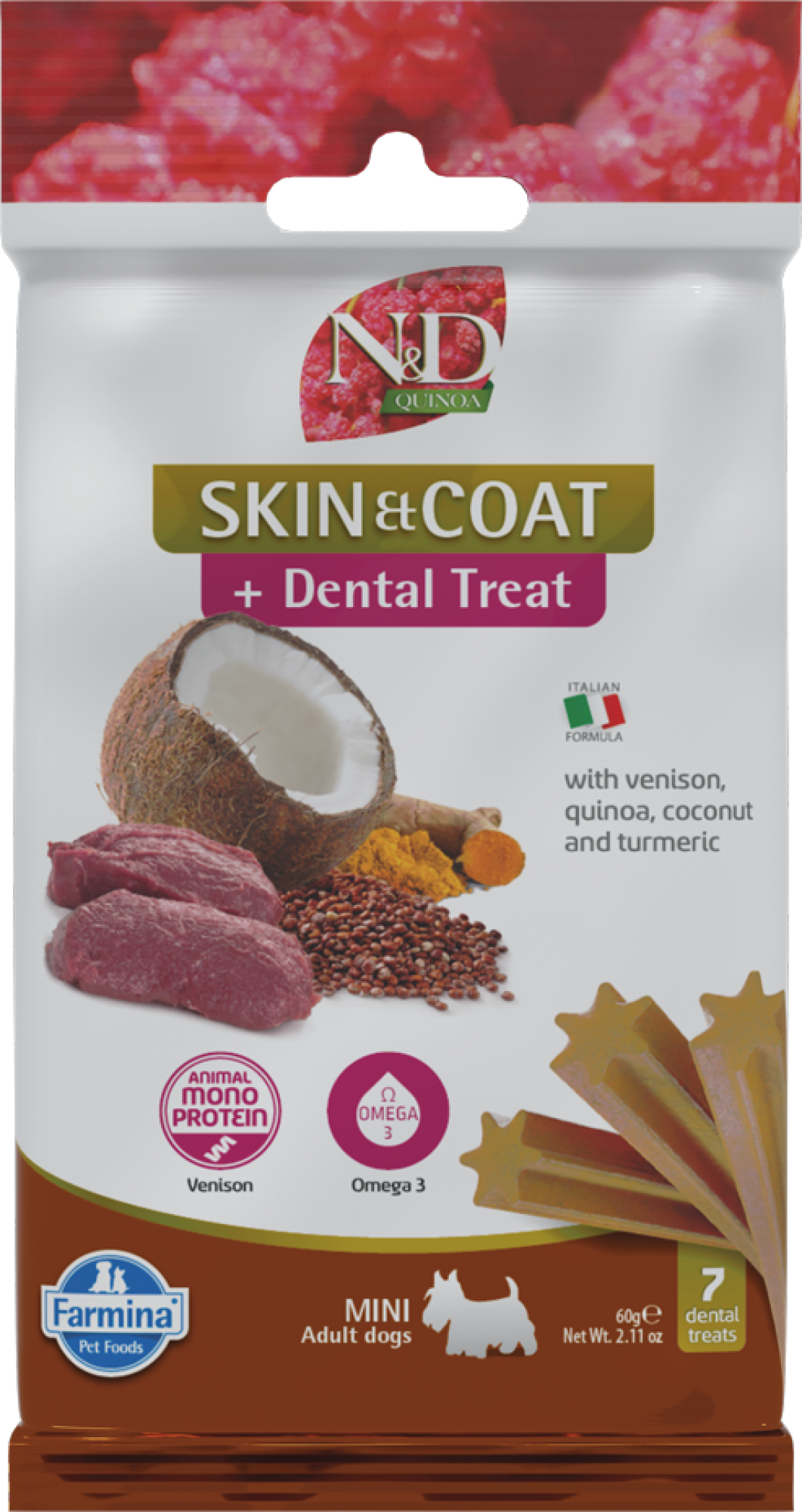 N&D Dental Treats Quinoa Skin&Coat Hert small breed