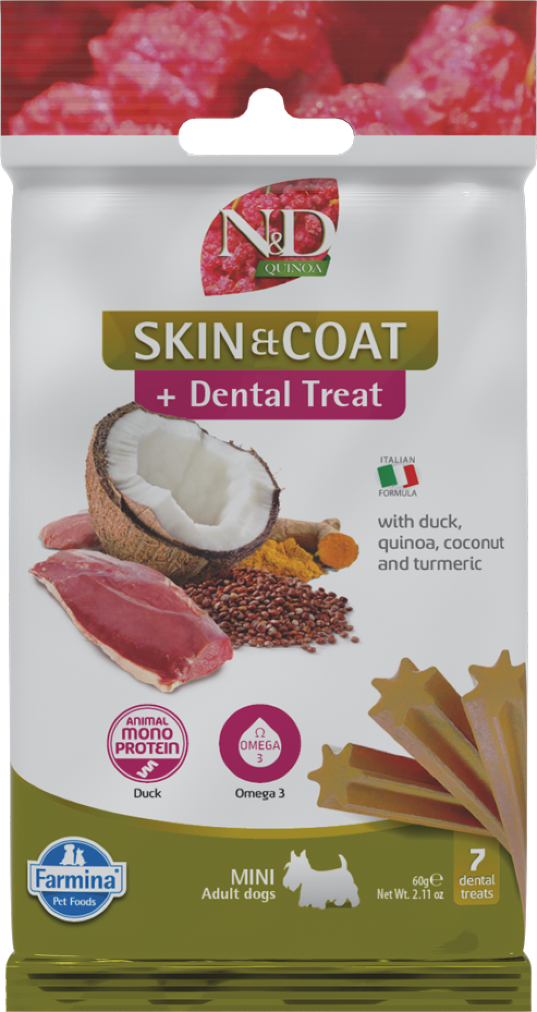 N&D Dental Treats Quinoa Skin&Coat Eend small breed