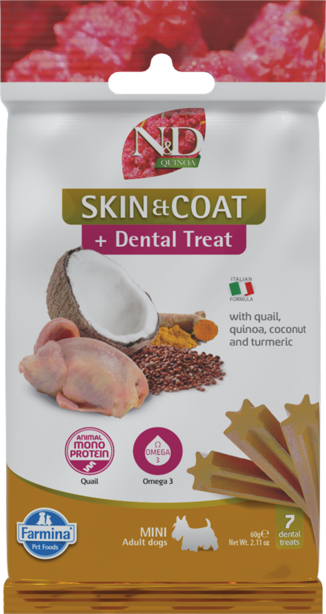 N&D Dental Treats Quinoa Skin&Coat Kwartel small breed