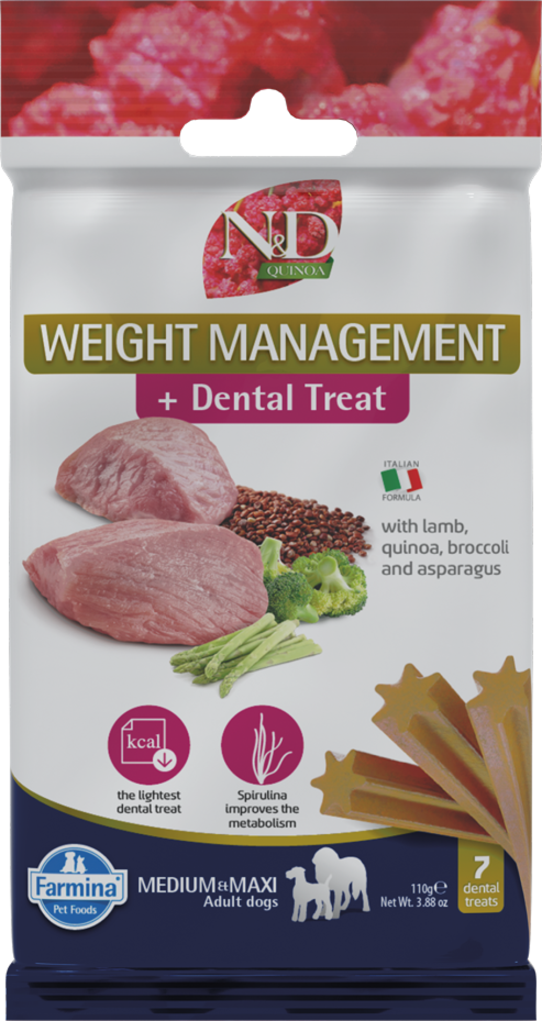 N&D Dental Treats Quinoa Weight Management  medium/maxi