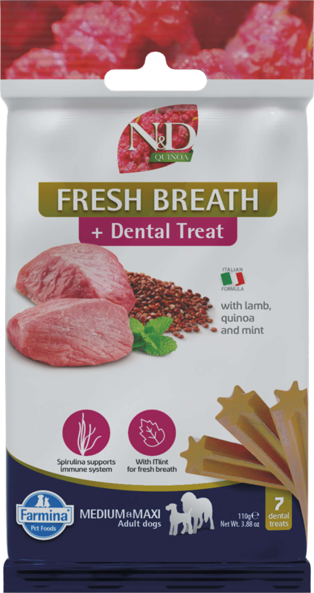 N&D Dental Treats Quinoa Fresh Breath medium/maxi