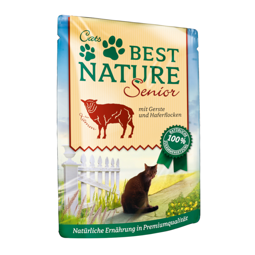 Best Nature 16x 85g  Kat Senior Lam natvoer voor katten