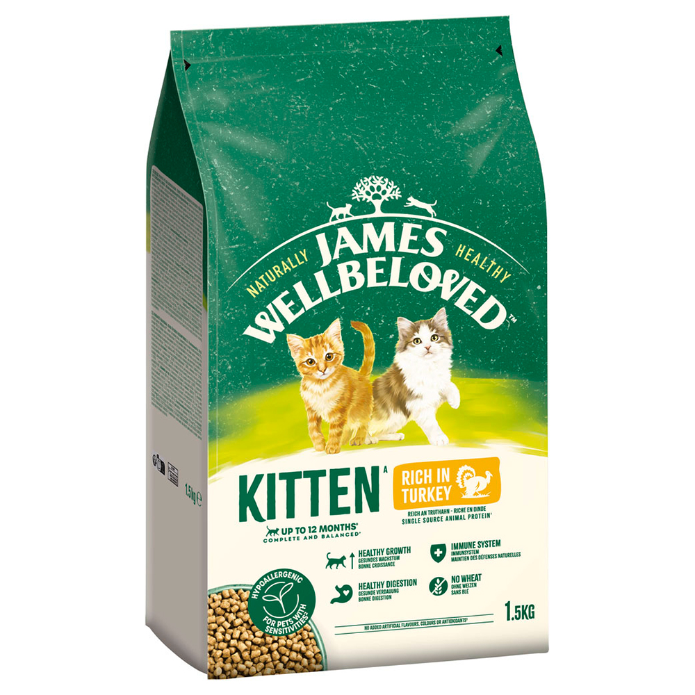 James Wellbeloved Kitten Hypoallergenic Kalkoen & Rijst - 1,5 kg