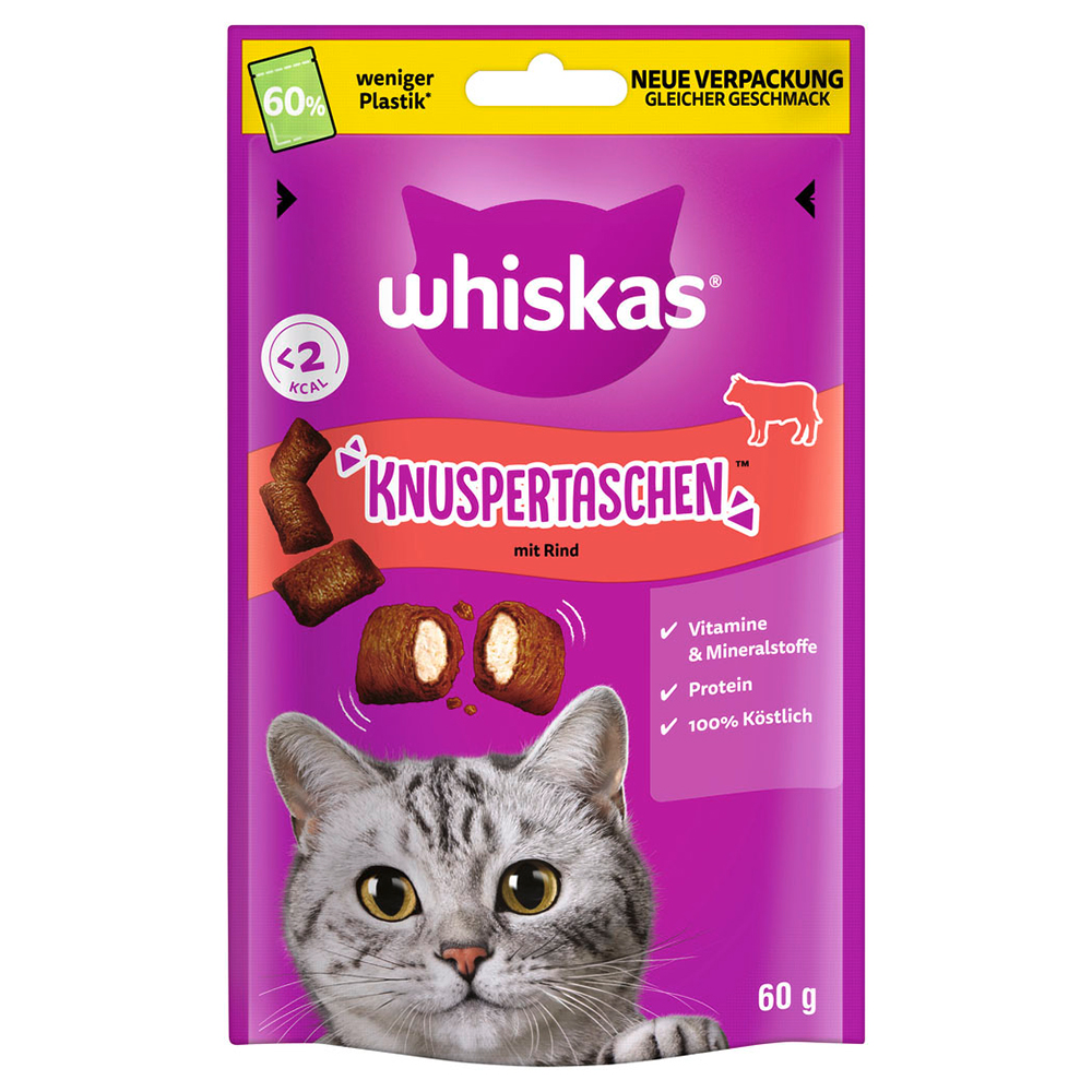 Whiskas Temptations - Voordeelpakket: Rund 6 x 60 g