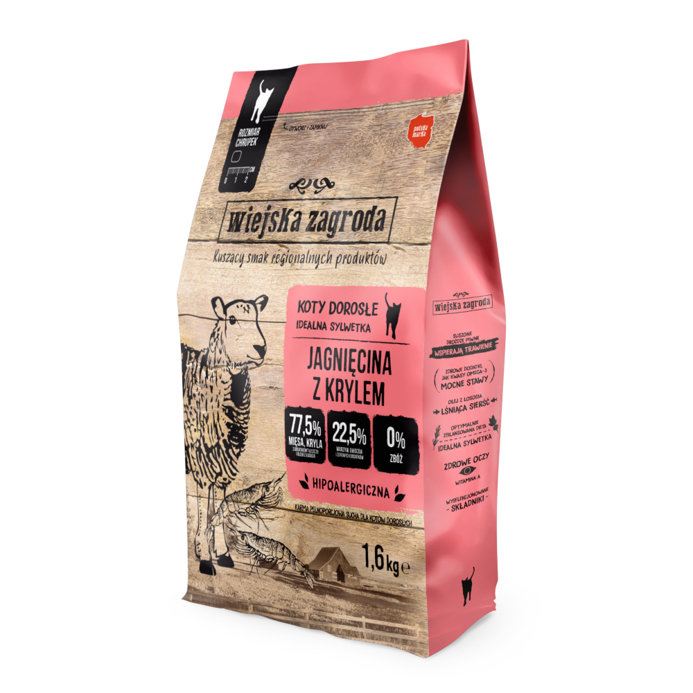 Wiejska zagroda Cat lam met krill - 1,6 kg