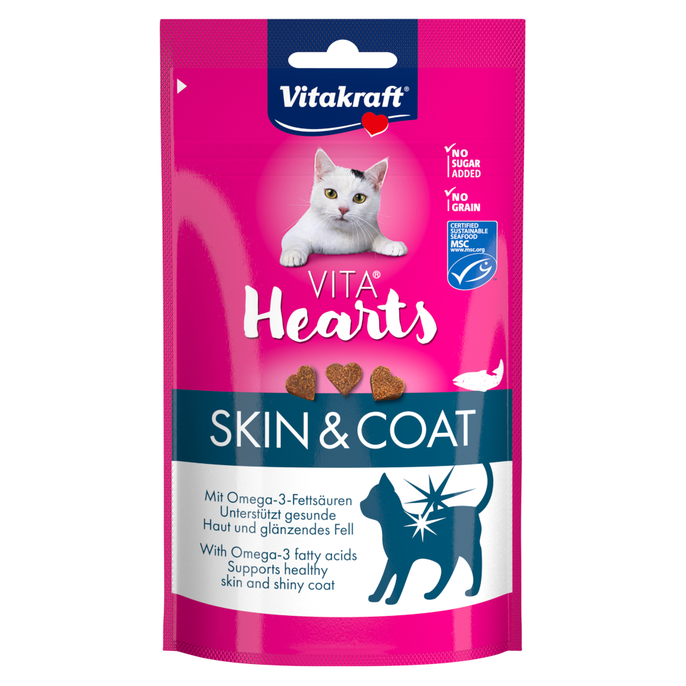 Vitakraft 40g  Vita Harten Huid & Vacht Zalm Kattensnacks
