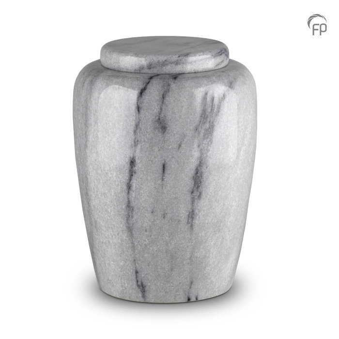 Urnwebshop Grote Marmeren Dieren Urn Grijswit (3.3 liter)