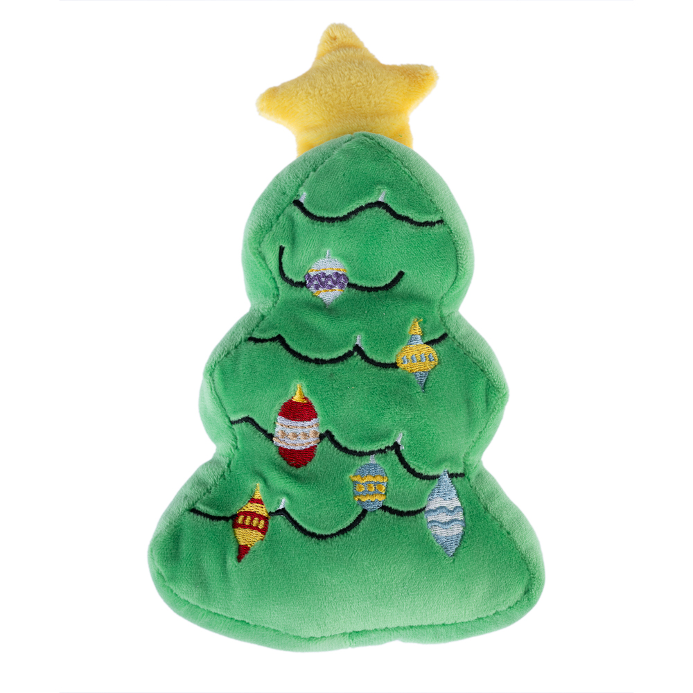 TIAKI hondenspeelgoed kerstboom 20x11x3cm
