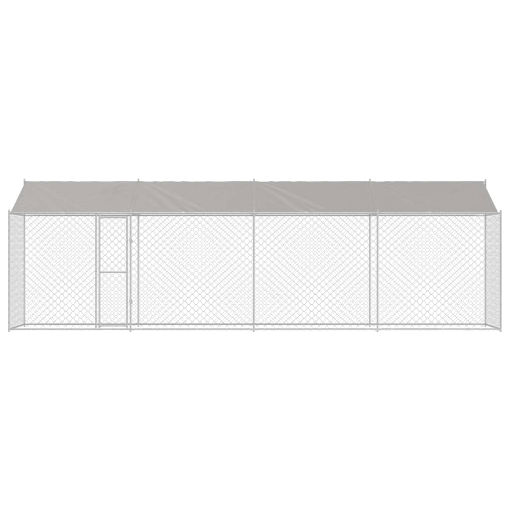 vidaXL Hondenbench Zilver 800 x 200 x 256 cm Gegalvaniseerd staal