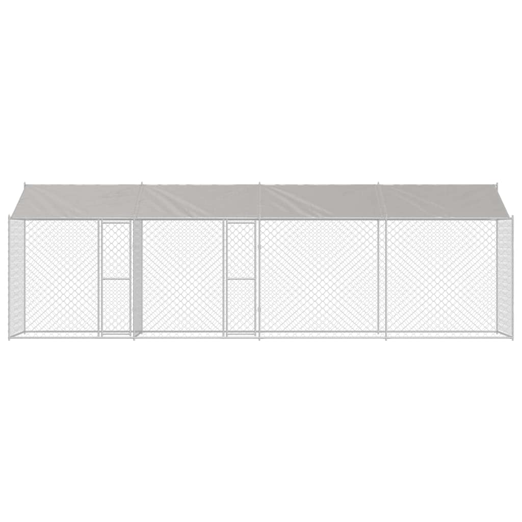 vidaXL Hondenbench Zilver 800 x 200 x 256 cm Gegalvaniseerd staal