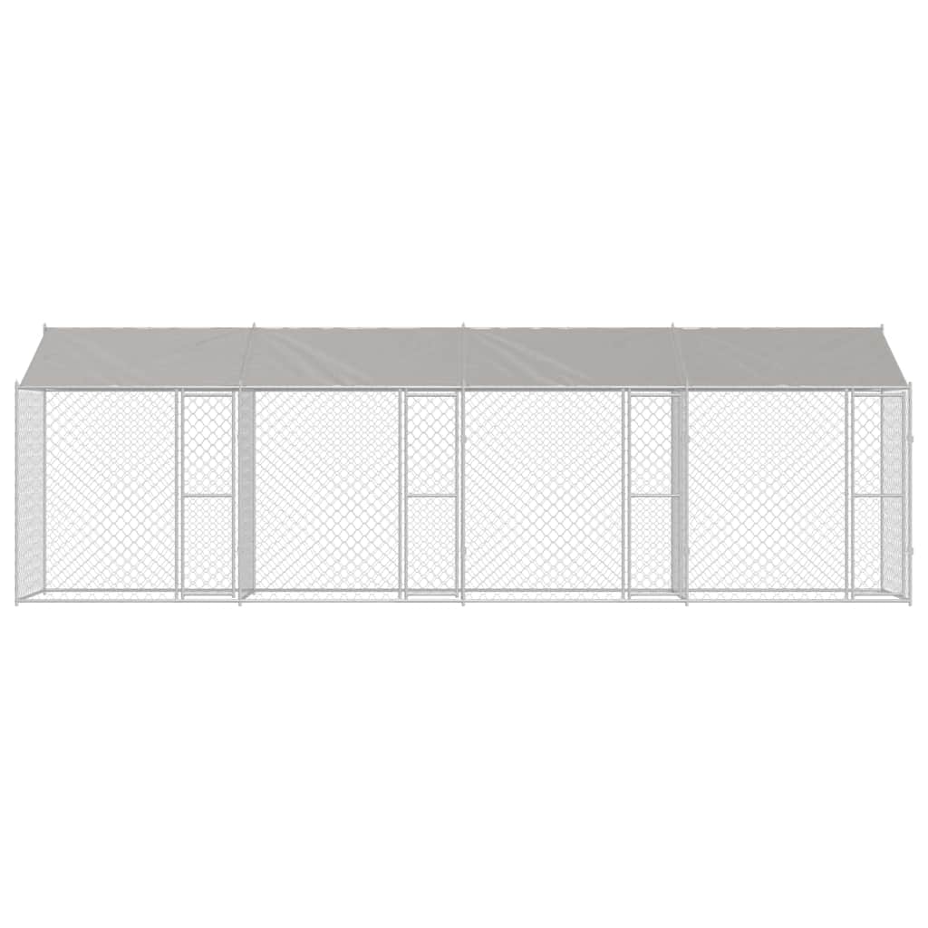 vidaXL Hondenbench Zilver 800 x 200 x 256 cm Gegalvaniseerd staal