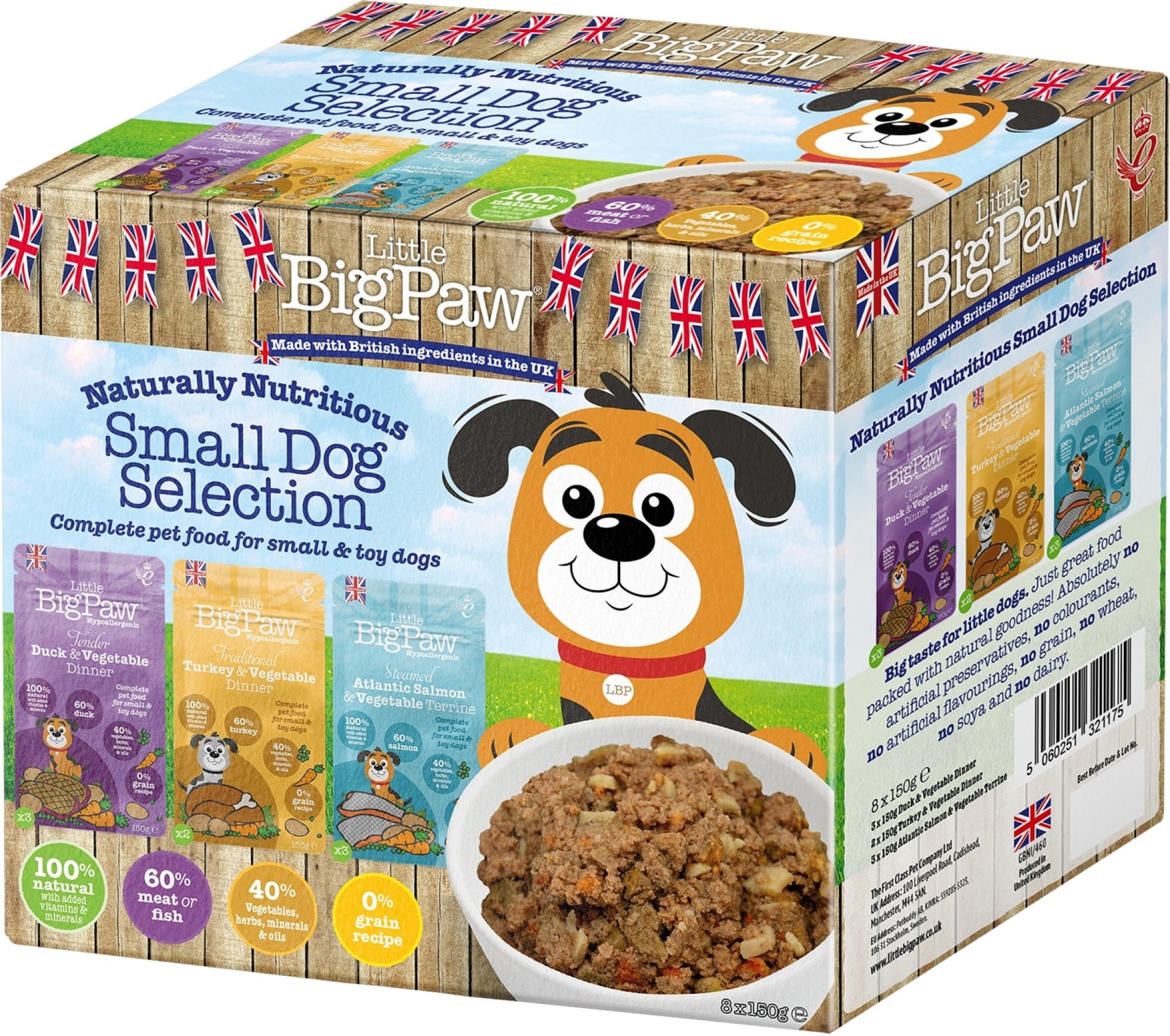 LBP Little Big Paw natvoeding voor de hond Multipack 8 x 150 gr.