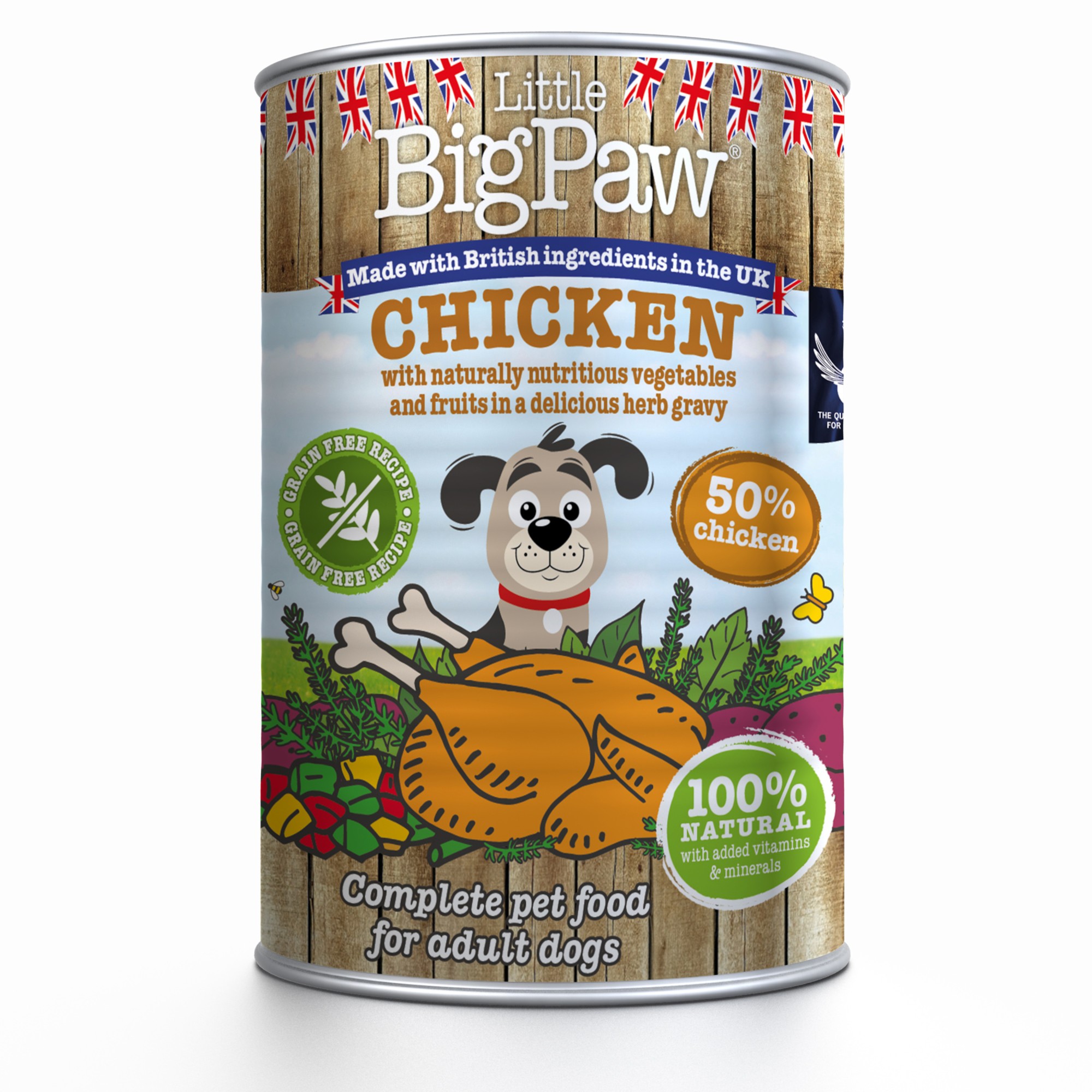 LBP Little Big Paw natvoeding voor de hond Kip met groente in saus 390 gr. - per 12 stuks