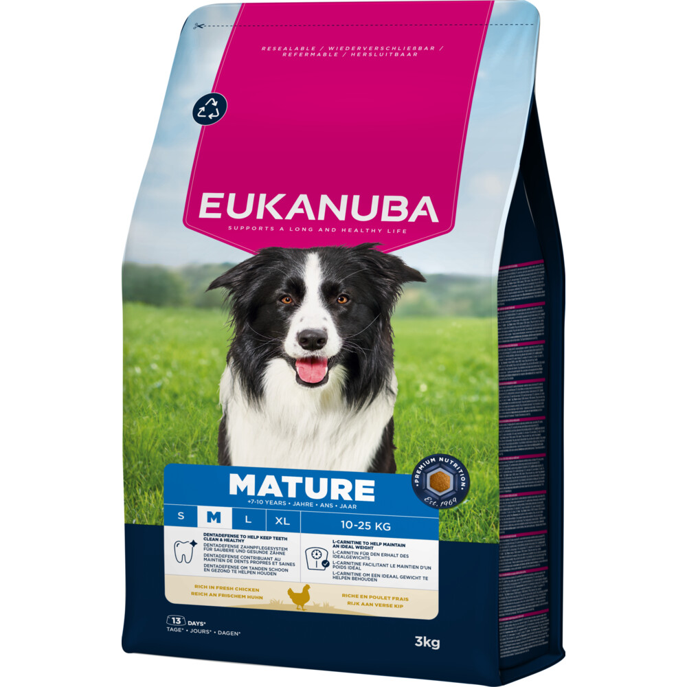 Eukanuba Life Care Dog Mature Medium Hondenvoer Chicken 3 kg
