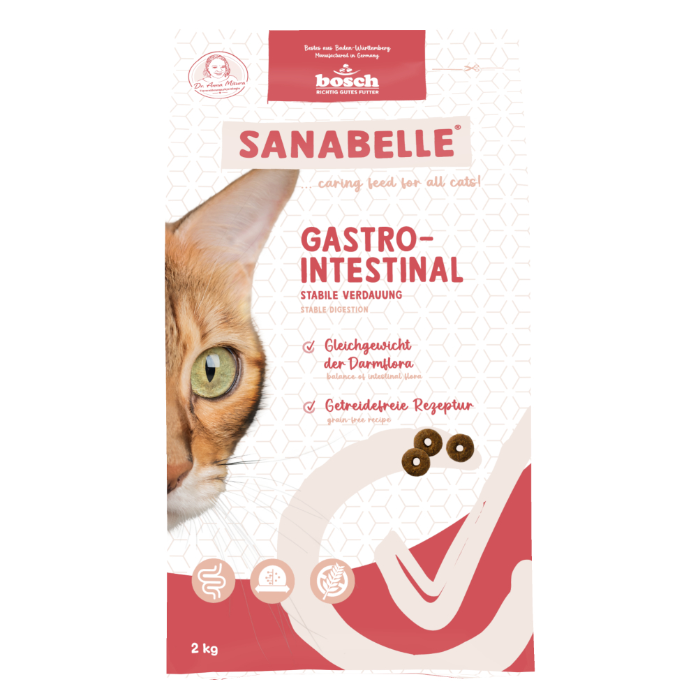 Sanabelle 2kg  Zorg Maag-Darm-Lever droogvoer voor katten