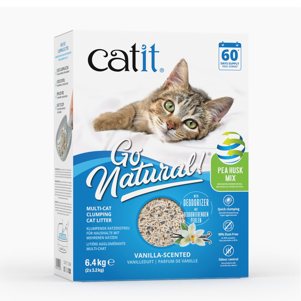 Catit 6.4kg  Go Natural! Erwt + bentoniet vanille kattenbakvulling