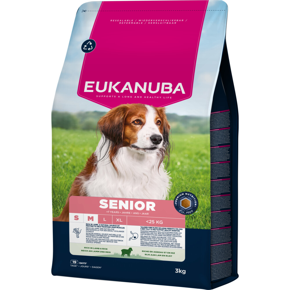 Eukanuba Life Care Dog Senior Small/Medium Hondenvoer Lamb&Rice 3 kg