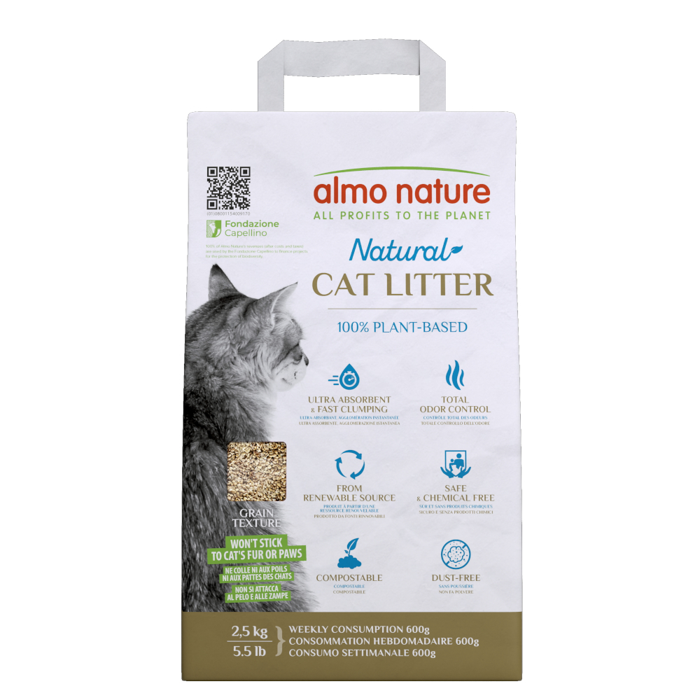 Almo Nature Litter Almo Nature Natuurlijke Korrelige Kattenbakvulling - Grain Texture - Voordeelpakket: 2 x 2,5 kg