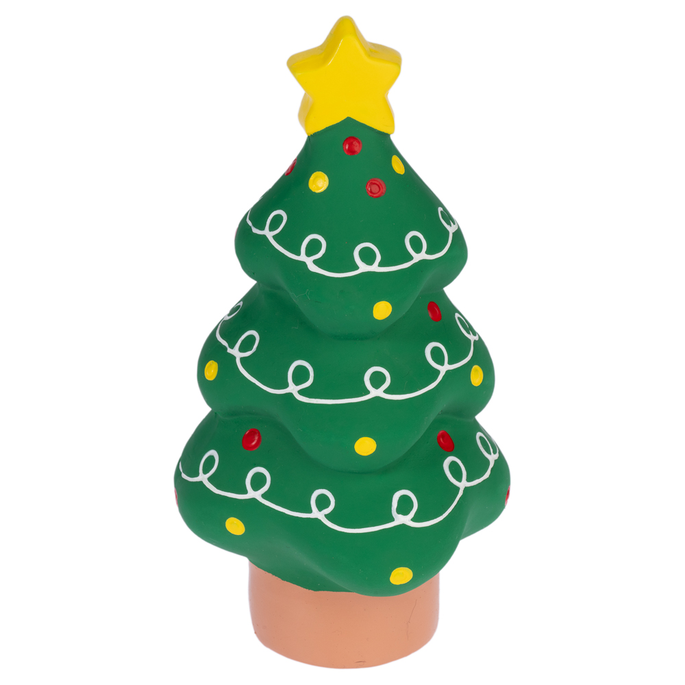 TIAKI hondenspeeltje latex kerstboom Ø9x18cm