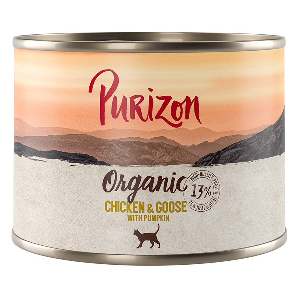 Purizon Organic 6 x 200 g - Kip en gans met pompoen