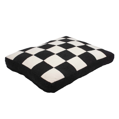 Coockoo Hondenkussen Cozy Block Zwart/Wit S-60x50x10cm