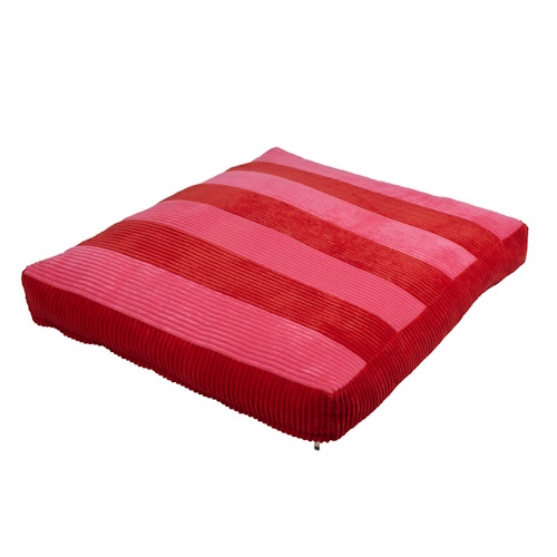 Coockoo Hondenkussen Cozy Stripe Rood/Roze S-60x50x10cm