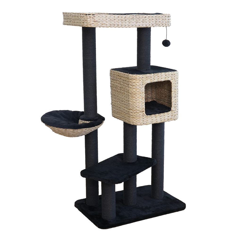Karlie waterhyacint krabmeubel Sombra L zwart/naturel kattenaccessoires