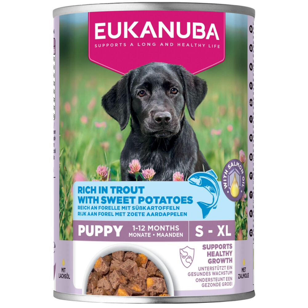 Eukanuba 6x  Life Care Dog Hondenvoer Nat Puppy Trout&Sweet Potaties 400 gr