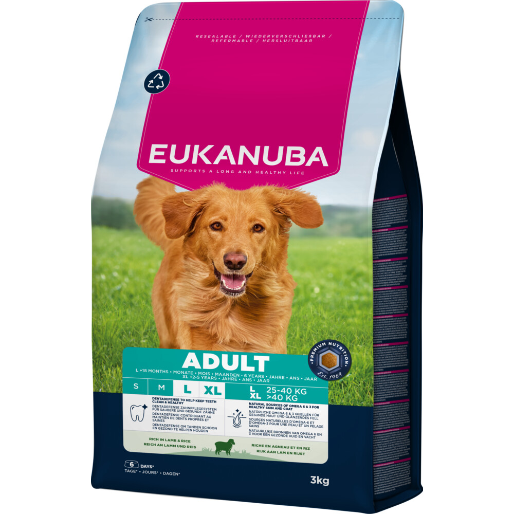 Eukanuba 3x  Life Care Dog Adult Large Hondenvoer Lamb&Rice 3 kg