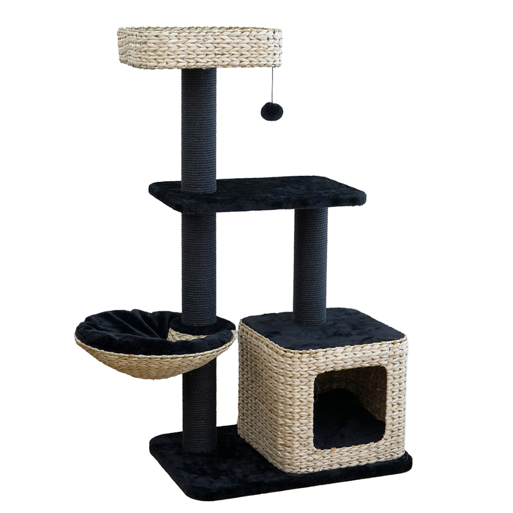 Karlie waterhyacint krabmeubel Sombra M zwart/naturel kattenaccessoires