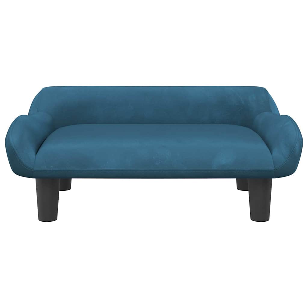 vidaXL Hondenmand 70x40x24 cm fluweel blauw