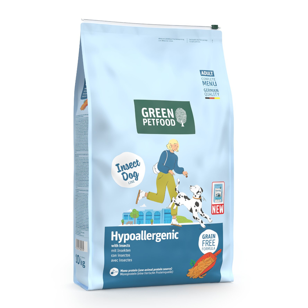 Green Petfood 10kg  Insect Hondenvoer Hypoallergeen met insecten droogvoer