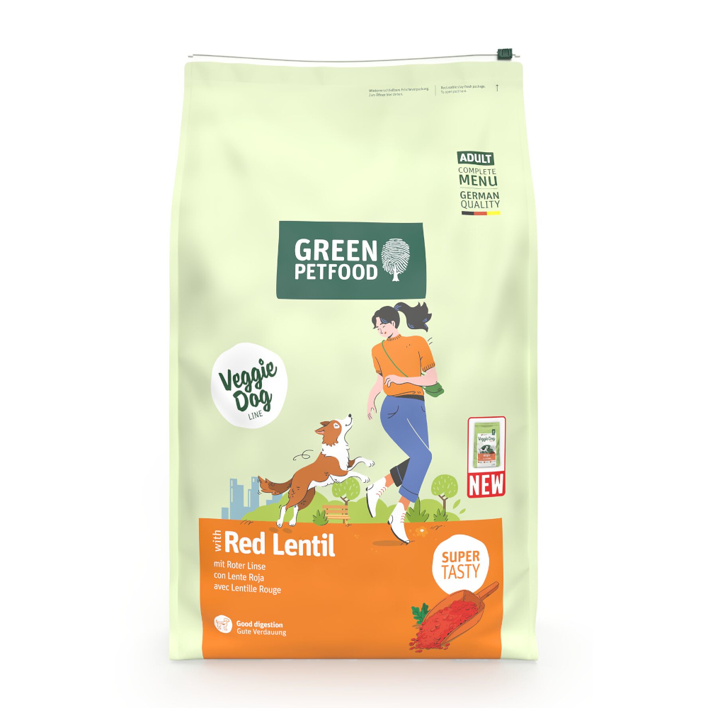 Green Petfood 10kg  Veggie Dog met rode linzen droog hondenvoer