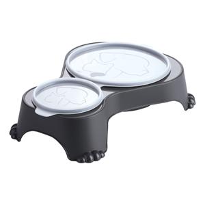 Rotho mypet Trink- Und Fressnapf Mit Deckel 1 + 0,28 L Anthrazit