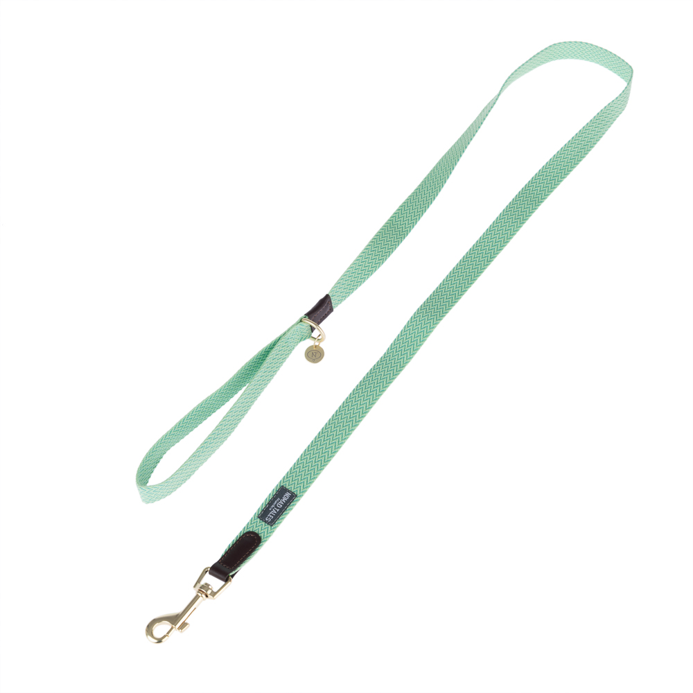 Nomad Tales Halsband  Bloom, mint - Bijpassende riem: 120 cm lang, 20 mm breed