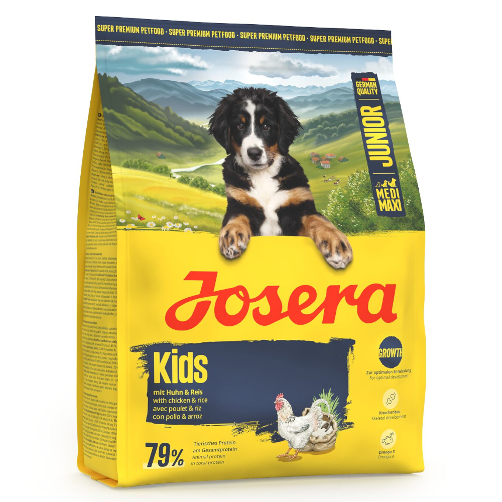 Josera 900g  Medi/Maxi Junior Kids droogvoer voor honden