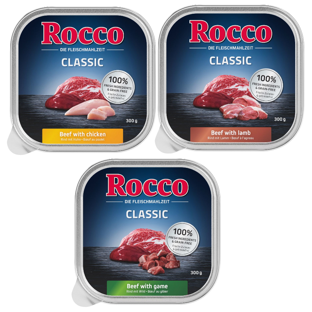 Rocco 9x300g II: Lam, Kip en Wild  Hondenvoer