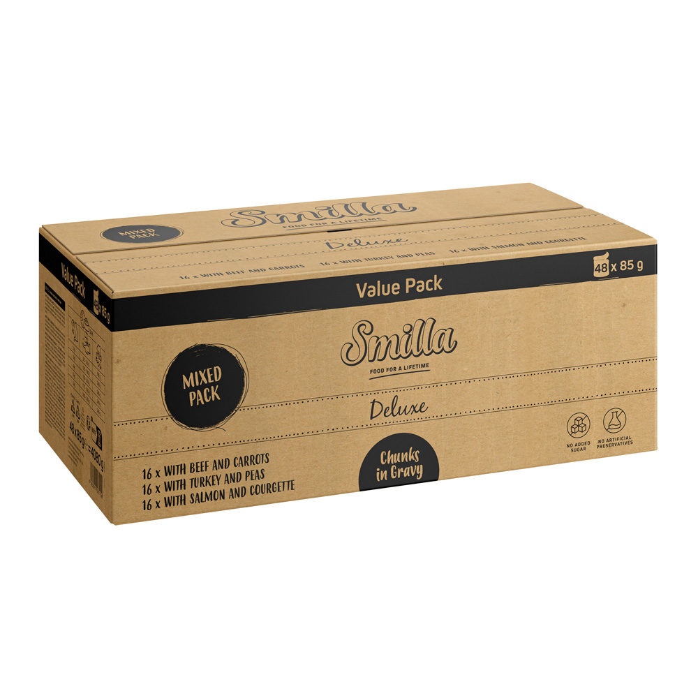 Smilla Deluxe verse zakjes hapjes in saus met groenten
