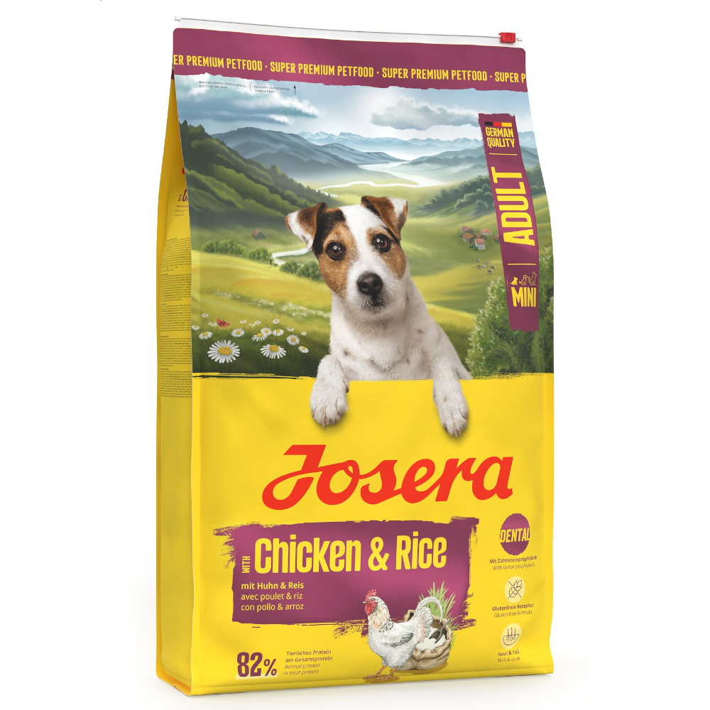 Josera 10kg  Adult Mini Kip & Rijst droogvoer voor honden
