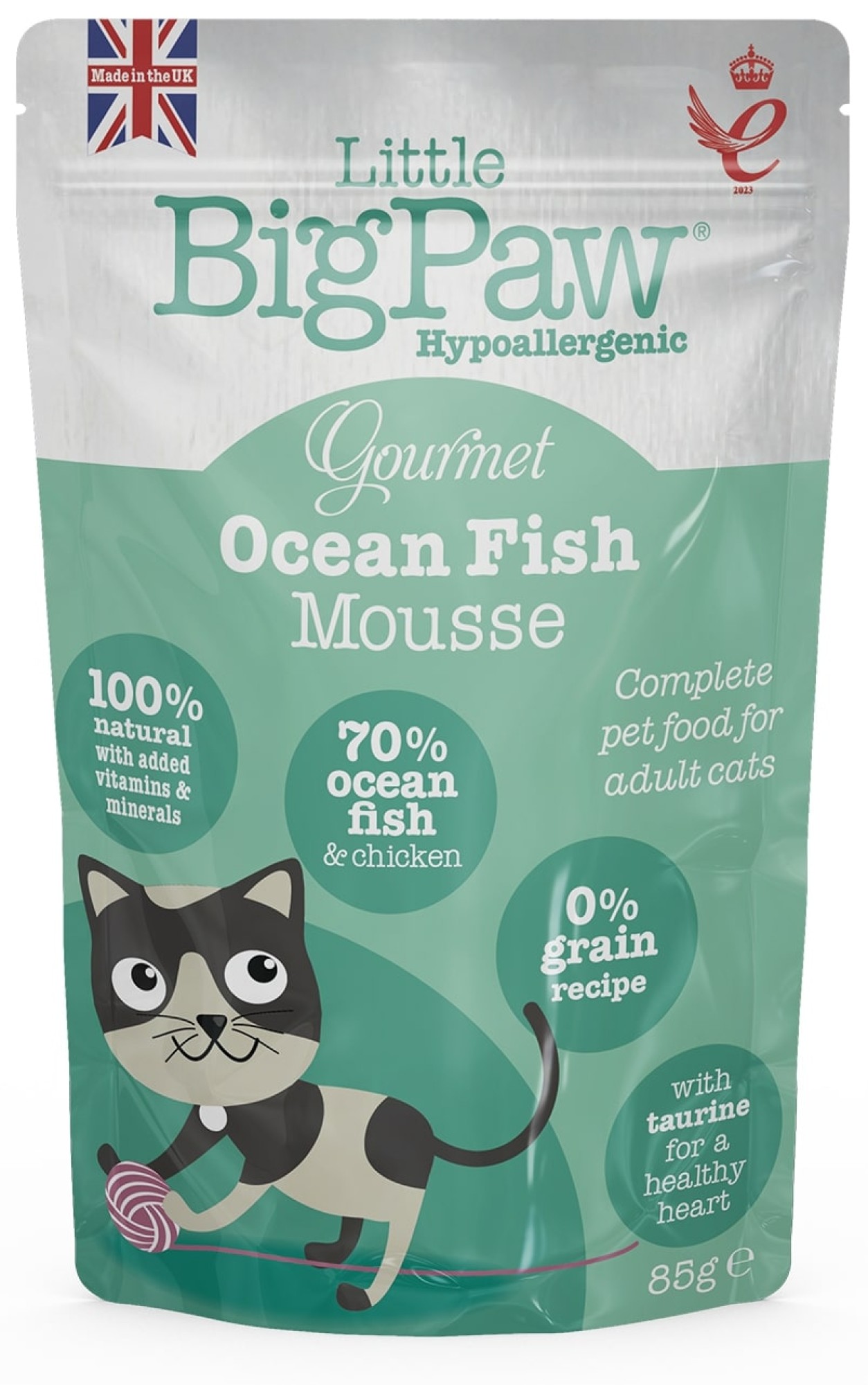Little BigPaw Little Big Paw natvoeding voor de kat Gourmet Oceaanvis 85 gr. - per 12 stuks